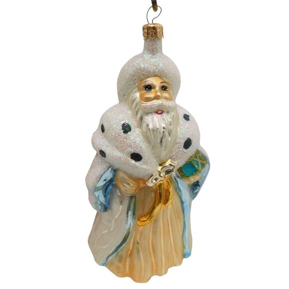 Vintage Christopher Radko Blown Glass Christmas Ornament Winter Dream Santa - Picture 1 of 6